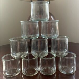 Set of 10 Yoplait Oui Glass Yogurt Jars